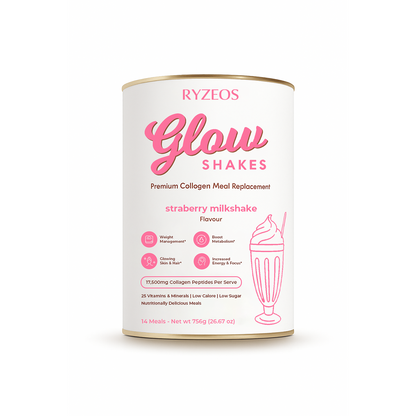 Ryzeos Strawberry Milkshake Collagen Meal Replacement - 756g