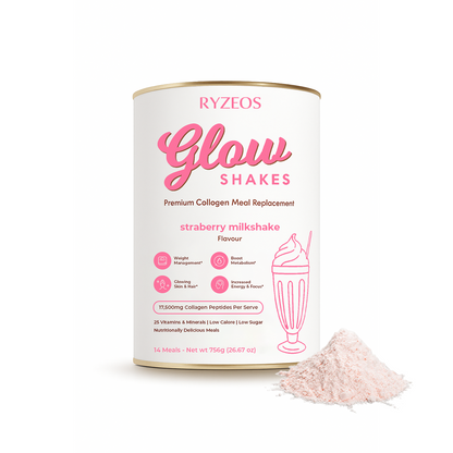 Ryzeos Strawberry Milkshake Collagen Meal Replacement - 756g