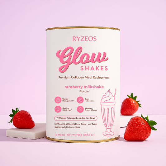Ryzeos Strawberry Milkshake Collagen Meal Replacement - 756g