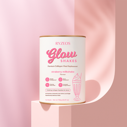 Ryzeos Strawberry Milkshake Collagen Meal Replacement - 756g