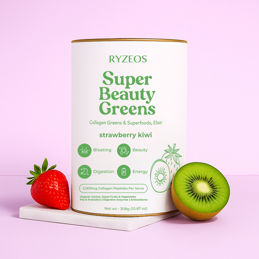 Ryzeos Strawberry Kiwi Super Beauty Greens - 308g